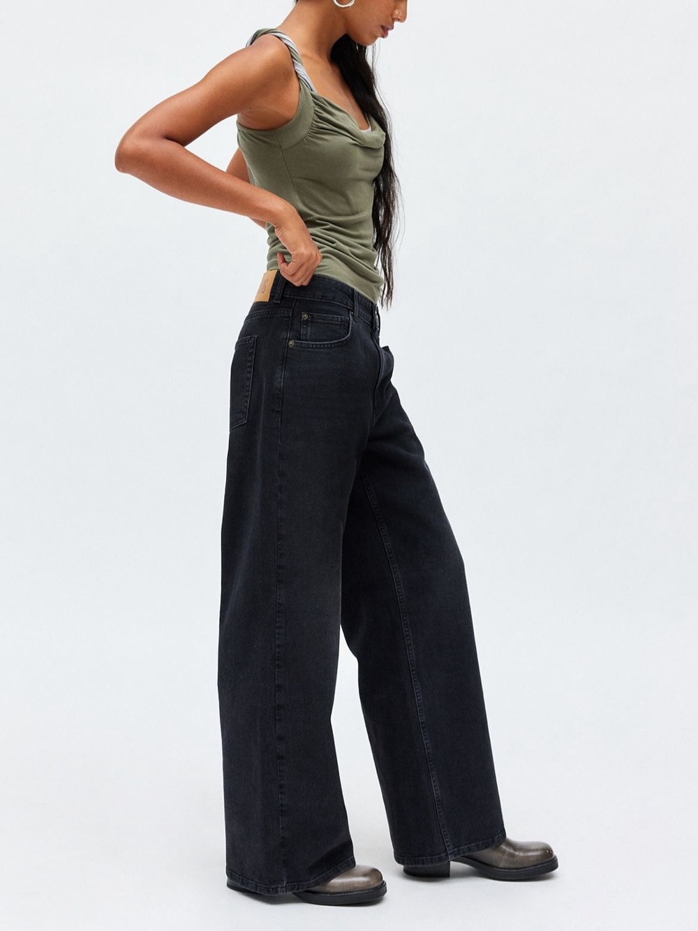 Urban Outfitters Black Wide-Leg Jeans
